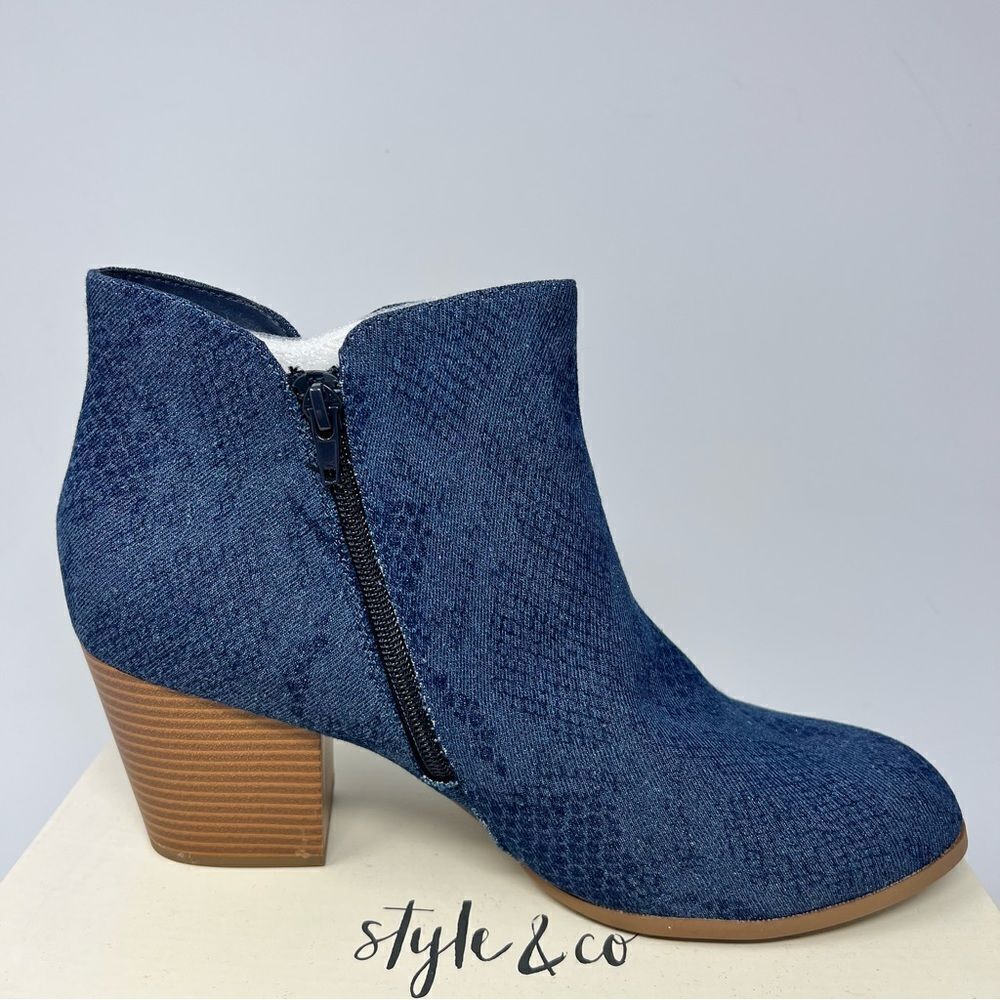 Style & Co Denim Bootie - Picture 4 of 9